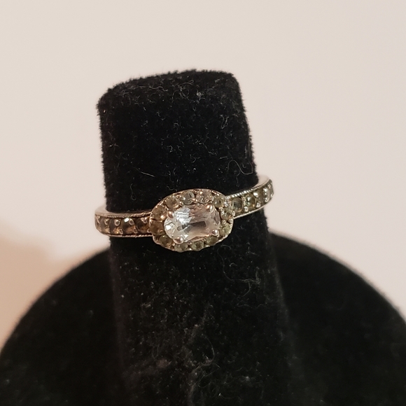 2 Pc Vintage Engagement White Oval Gem Asscher Sapphire Set 925 Silver - Picture 6 of 11